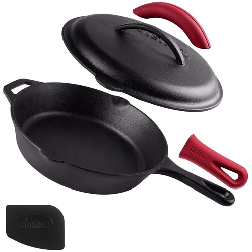 Cast iron skillet with - with, lid
