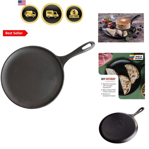 Inch cast iron comal - 10.5-inch,