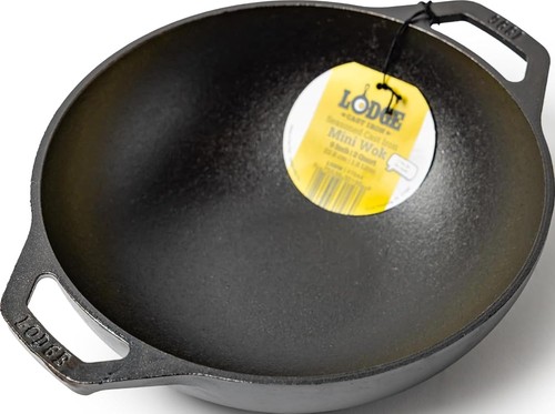 Lodge cast iron wok - cast,