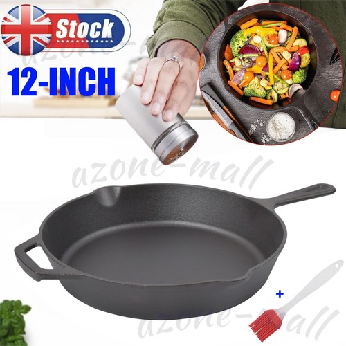 Cast iron skillet pan 30cm - iron,
